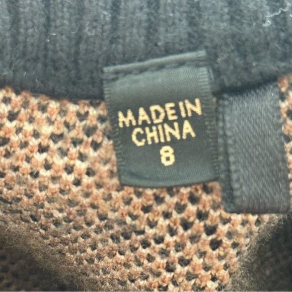 GUESS Leopard Print Sweater Dress Long Sleeve Logo Hem Size 8 - Picture 10 of 13